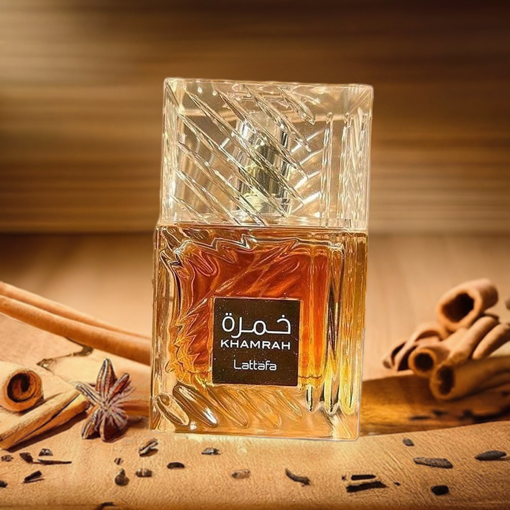 Lattafa Khamrah - Vanilla, Warm Spicy, Amber, Cinnamon - Eau de Parfum Long-Lasting Fragrance for Unisex, 3.40 Ounce / 100 ml