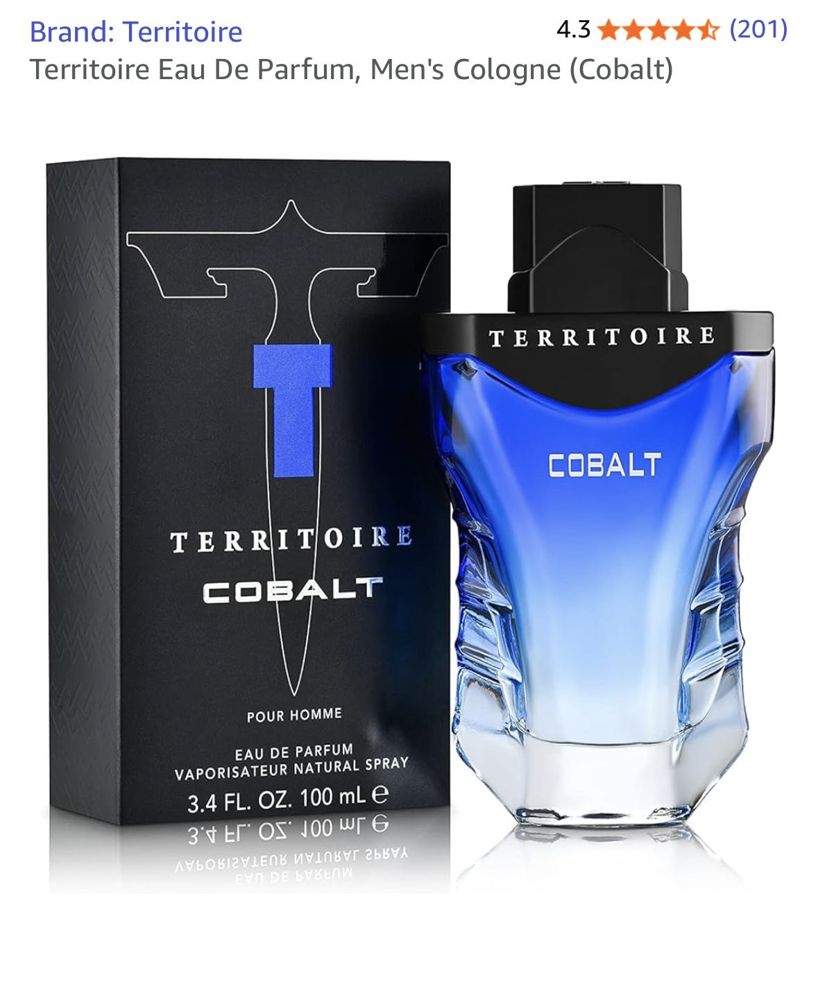 Territoire Eau De Parfum, Men's Cologne (Cobalt)
